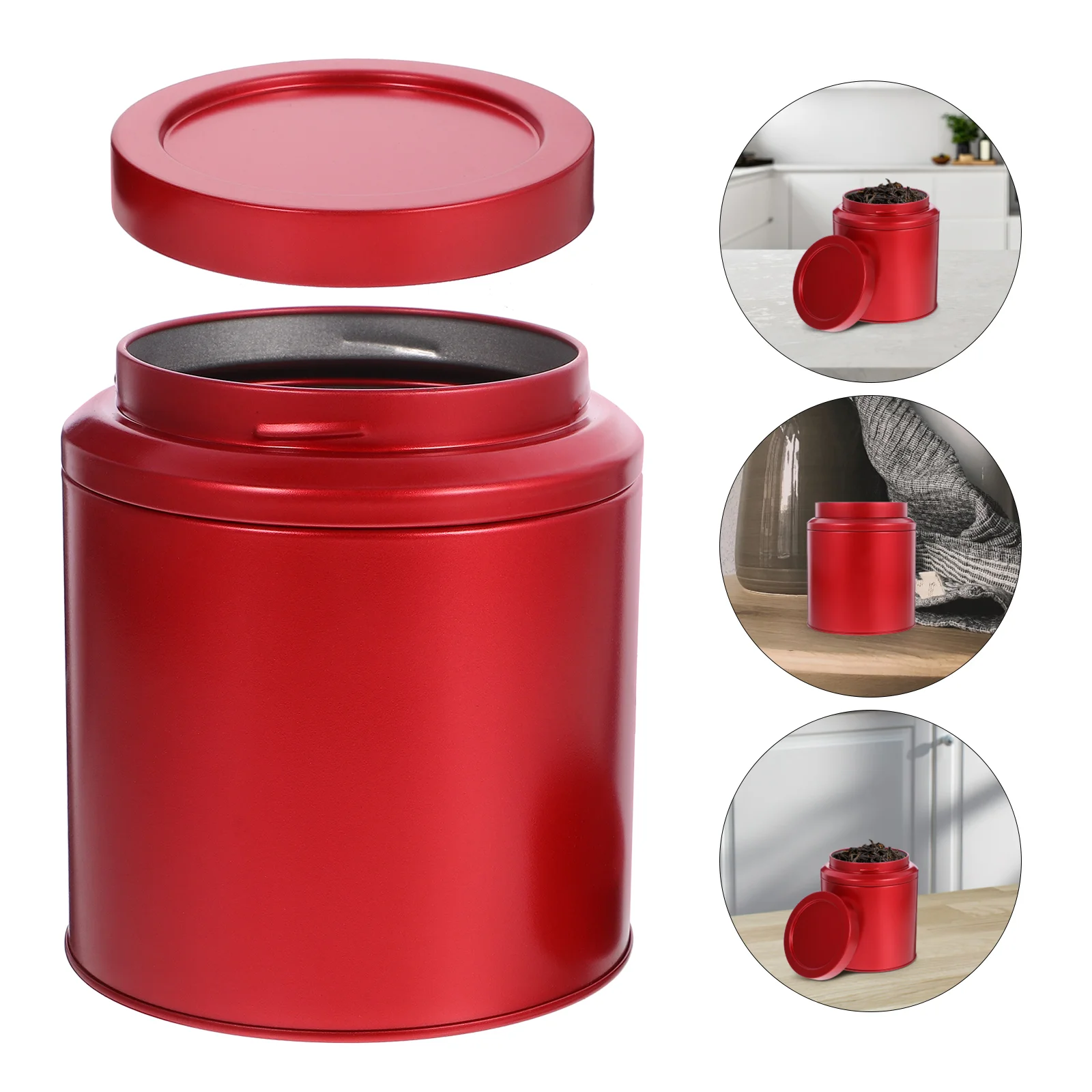 

Tea Small Kitchen Canisters Container Loose Storage Household Tinplate Jars for Leaf Bag