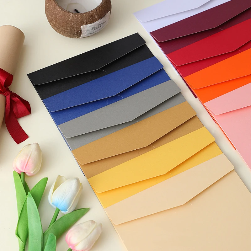 50pcs 135x185cm 결혼식 엽서용 흰색 봉투 Giftbox 250g 종이 초대장 메시지 소규모 비즈니스 편지 보관 가방