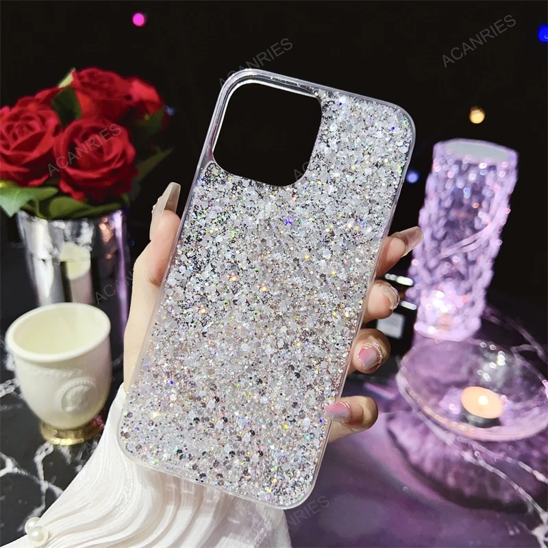 Glitter Silicone Phone Case For Samsung Galaxy Series Soft Cover_voghion.com