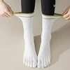 1 Pairs New Five Toe Silicone Non-Slip Yoga Socks Soft Breathable Ballet Dance Ladies Fitness Sports Sock Anti-Slip Pilates Sock 2