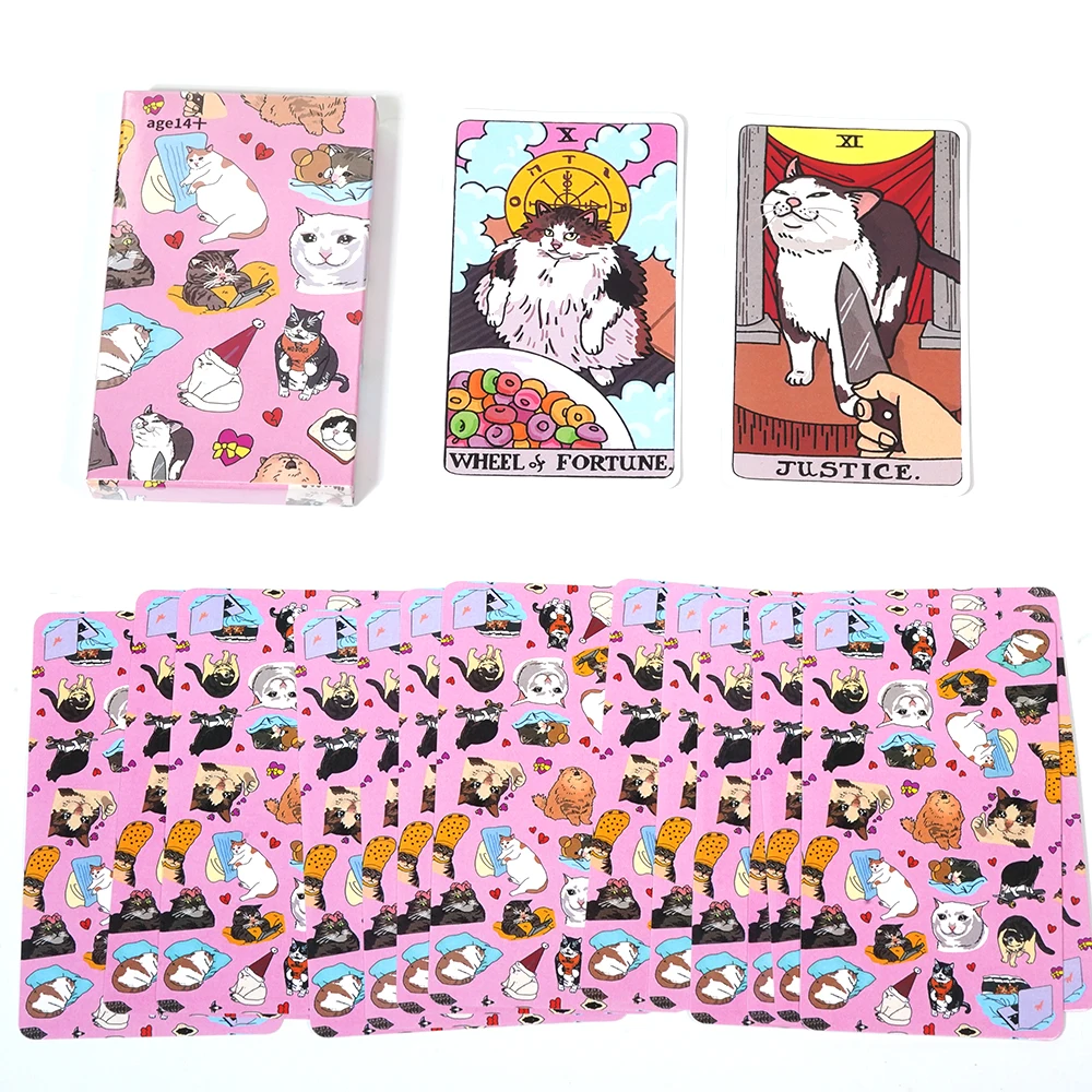 The Original Cat Meme Tarot Deck 22 Major Arcana Cat Meme Tarot Funny Witchy Cat Tarot Deck Cat Kawaii Uwu Funny Pink Cute Tarot 5
