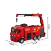 Huina 1361/1362 Fire Ladder Vehicle Engineering Model Electric Function Series Water Spray Lift Simulation Engineering Vehicle 4