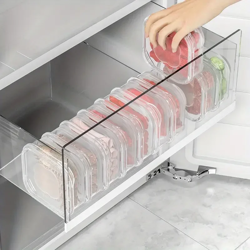 1/10PC Small Food Preservation Boxes Refrigerator Frozen Meat Vegetable Fresh-Keeping Box Transparent Kitchen Sealed Storage Box 3