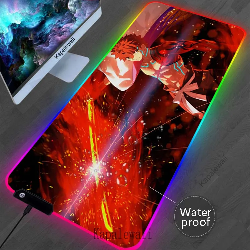 

HD Print Fate Mousepad RGB Large Mouse Pad Speed Keyboard Pads Computer Gamer Desk Mat Waterproof Natural Rubber Table Carpet
