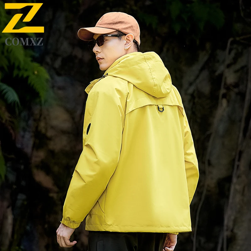 COMXZ 3-in-1 Waterproof Windproof Jacket for Couples Winter Detachable Down Coat Mountain Climbing Thermal Outdoor Gear