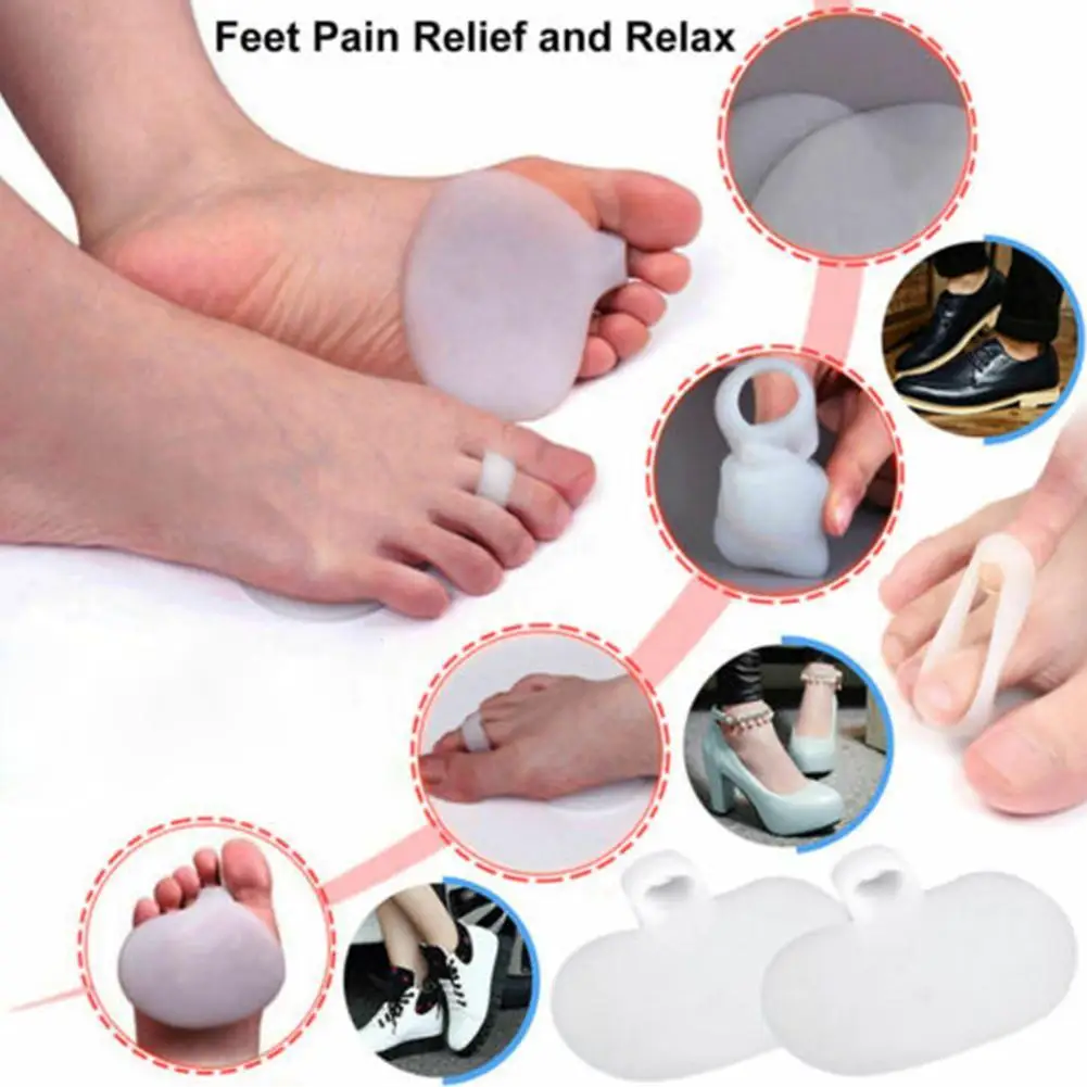 Gel Pad for Sensitive Feet Silicone Gel Metatarsal Pads for Shoes Sore Ball Foot Care Tool Feet Pain Shoes Forefoot 2Pcs