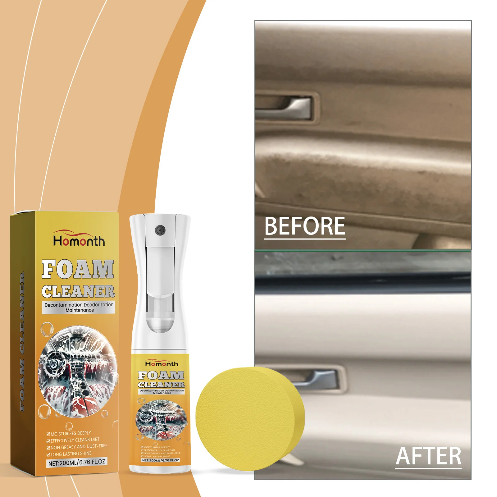 Multifunctional Car Interior Foam Cleaner, Magic Foam Cleaner, Car Seat Stain Remover, Powerful Decontamination Kits