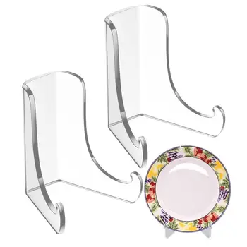 Clear Easel Stand For Display 2X Transparent Decorative Stable Frame Holder Deep Support Ledges Stand Picture Drawing Display 1