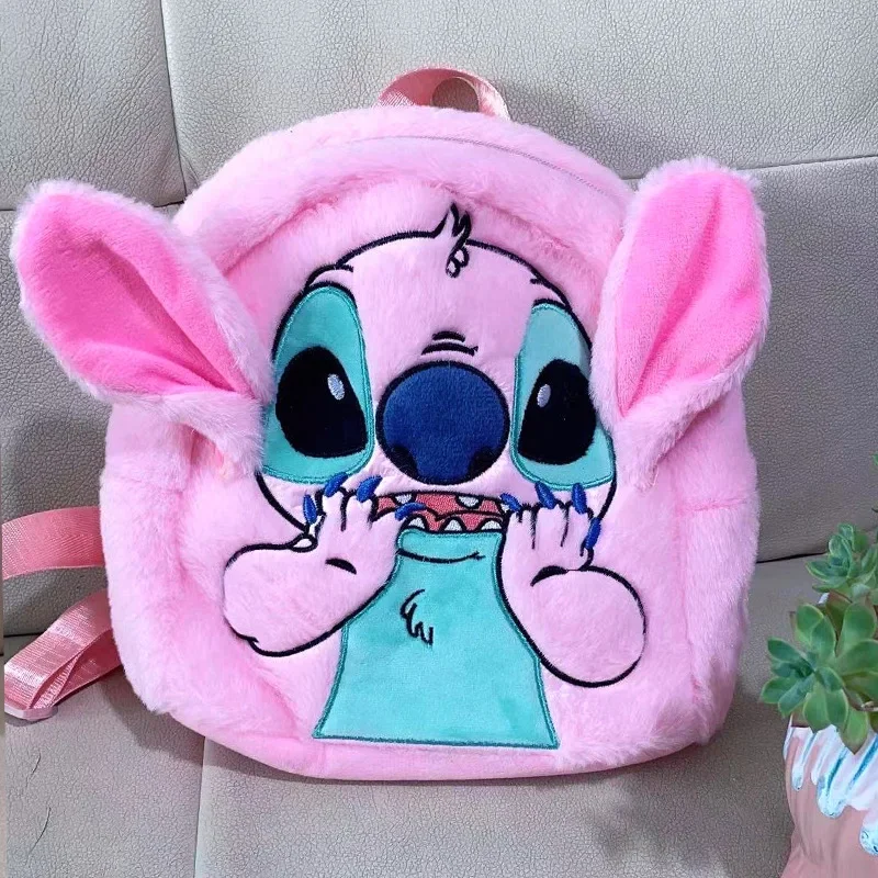 Disney Stitch Plush Backpack Cartoon Fashion 3d Mini Women's Backpack Large Capacity Cute Children's Schoolbag plush backpack