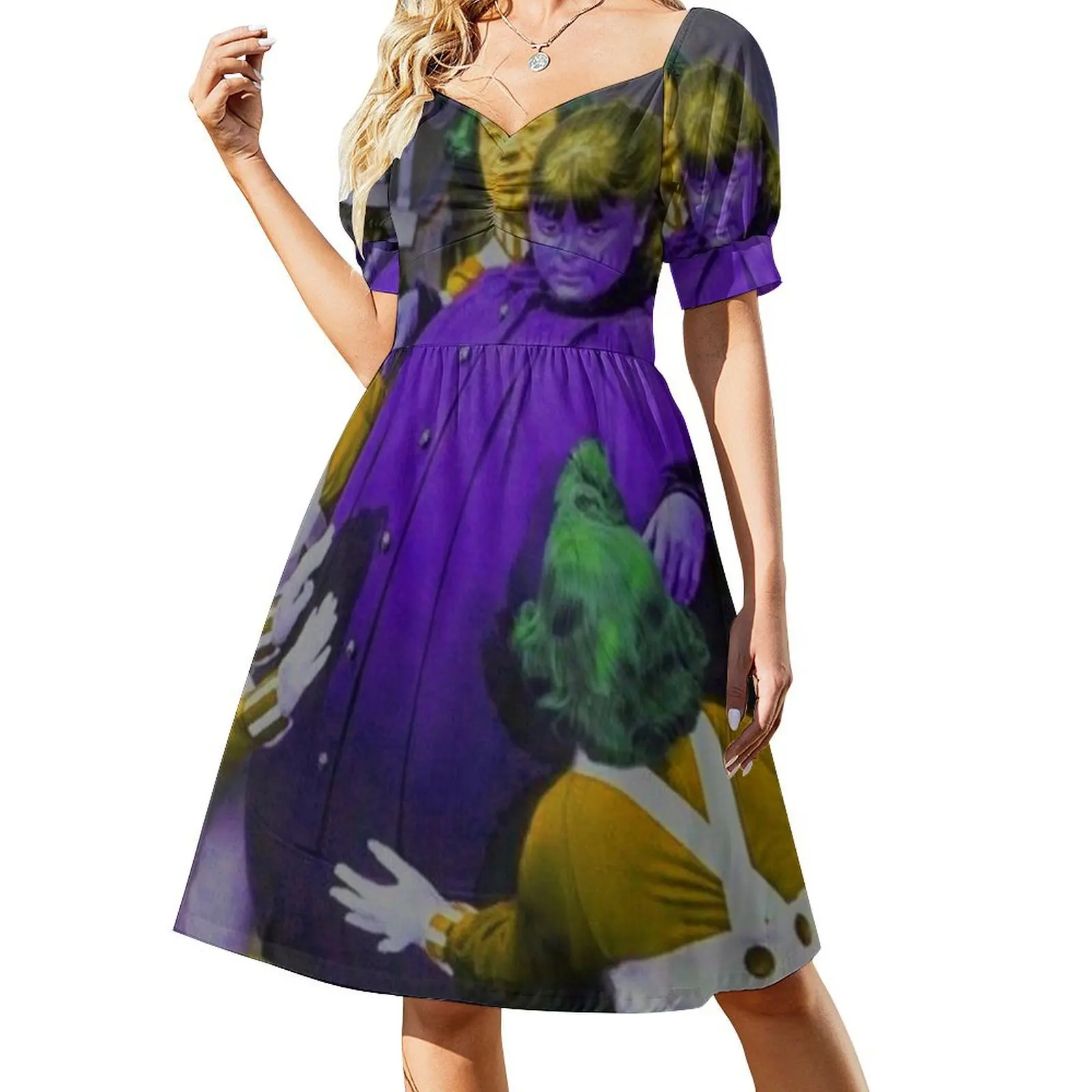 

Charlie & The Chocolate Factory Violets Blueberry Sleeveless Dress prom clothes Womens dresses