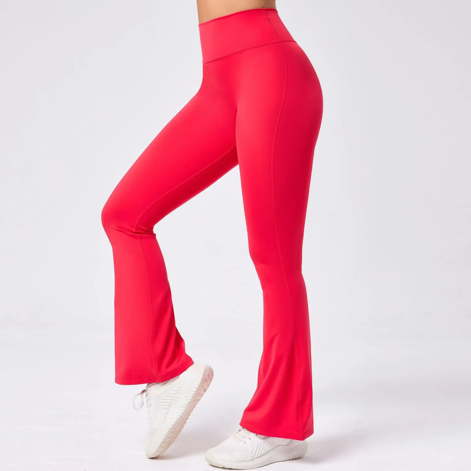 Leggings deportivos acampanados de cintura alta para mujer, mallas