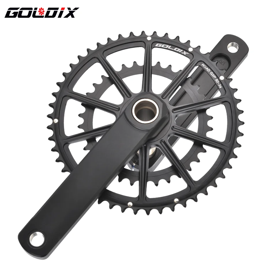 Goldix Road Bike Crankset Gxp Double Chainring Cnc Cutting Crank 165