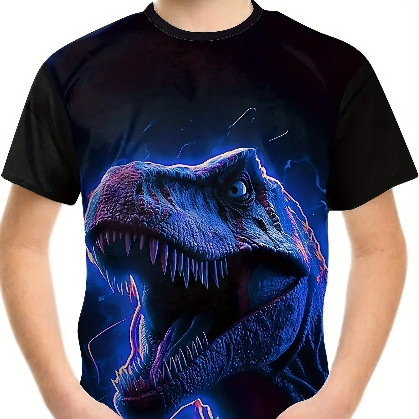Camiseta Blanca Niño Camiseta Blue - Manga Corta Niño, 100% Algodón, Diseño  Elegante Jurassic World, image size:1350x1350