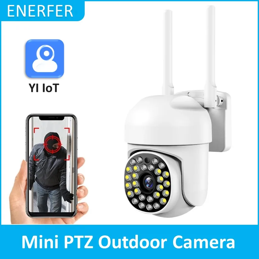 Yi iot WiFi IP Camera Outdoor Surveillance PTZ Camera 2MP Color Infrared Night Vision Ai Human