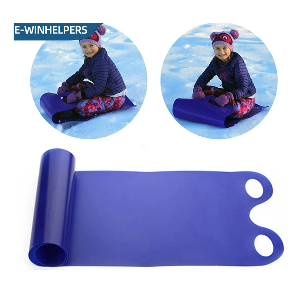 Snow Sled Flying Carpet Snow Board Mat Sliding Sled Sleigh Roll up Flexible Sledge Outdoor Sports Snowboard Skiing Pad