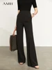 AMII Minimalism Pants For Women 2024 Spring New Wide Leg Pants High Waist Office Loose Blazer Chiffon Casual Trousers 12342271 1