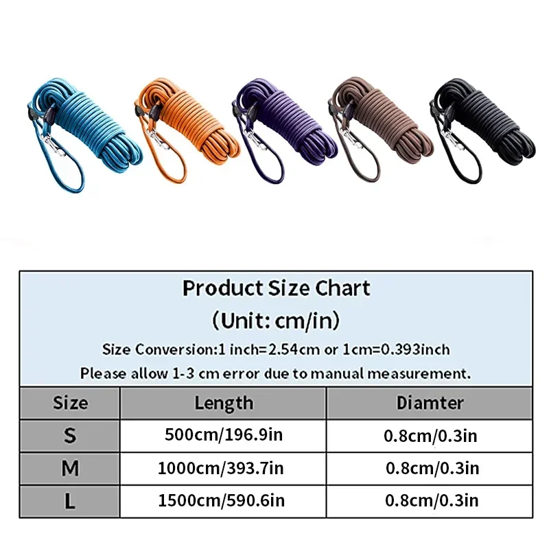 

Camping Outside Leash Long Medium Training With Rope Walking Supplies Handle Leashes Dog Hiking