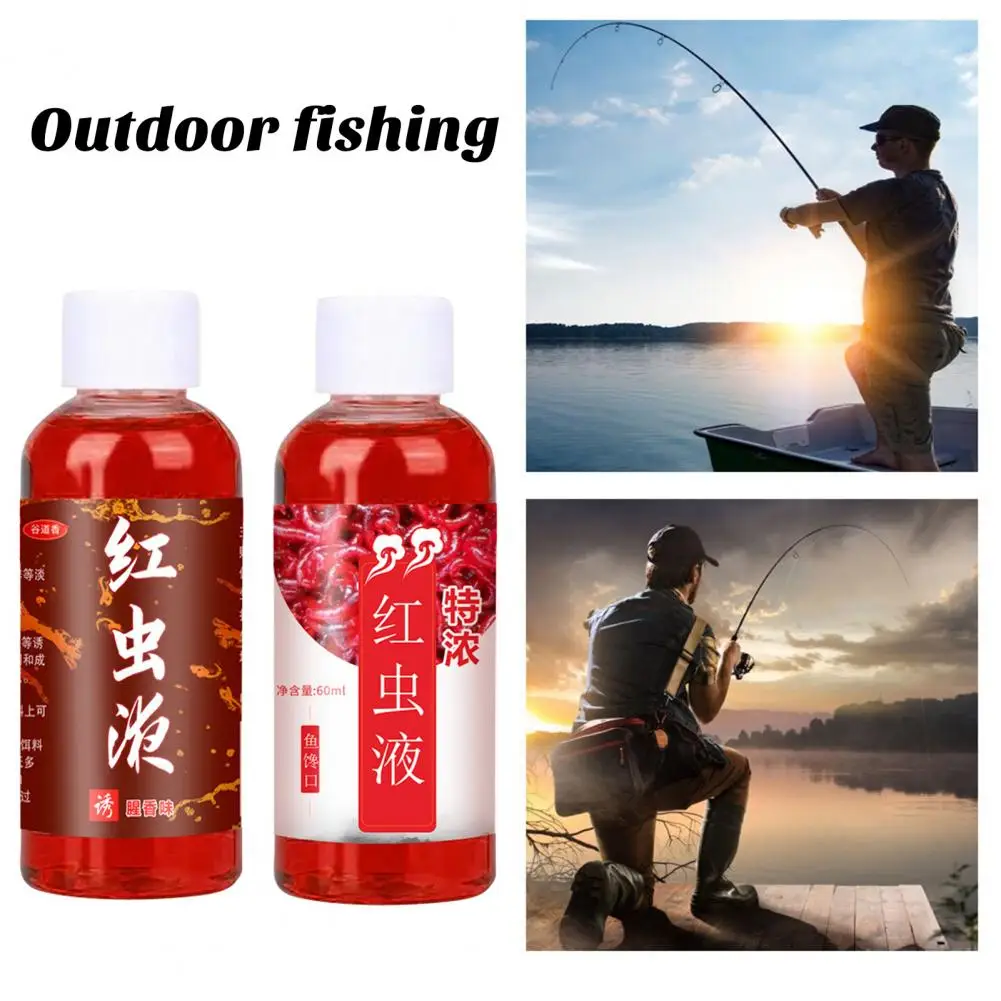 

60ml Fish Enhancer Liquid High Concentration Stimulate Taste Safe Strong Penetration Red Worm Liquid Bait Fish Enhancer