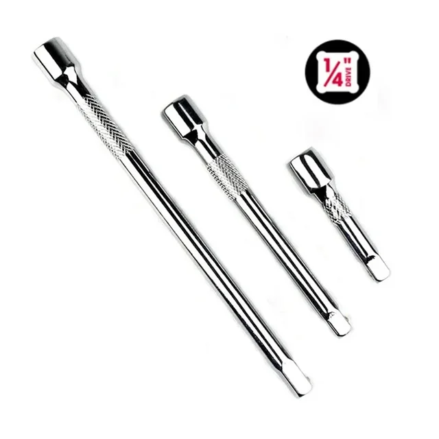 1Pc 50/100/150mm Long Extension Bar 1/4 Drive Ratchet Socket Extender Hand Tools Used With 1/4"(6.35mm)sleeve Rustproof 5