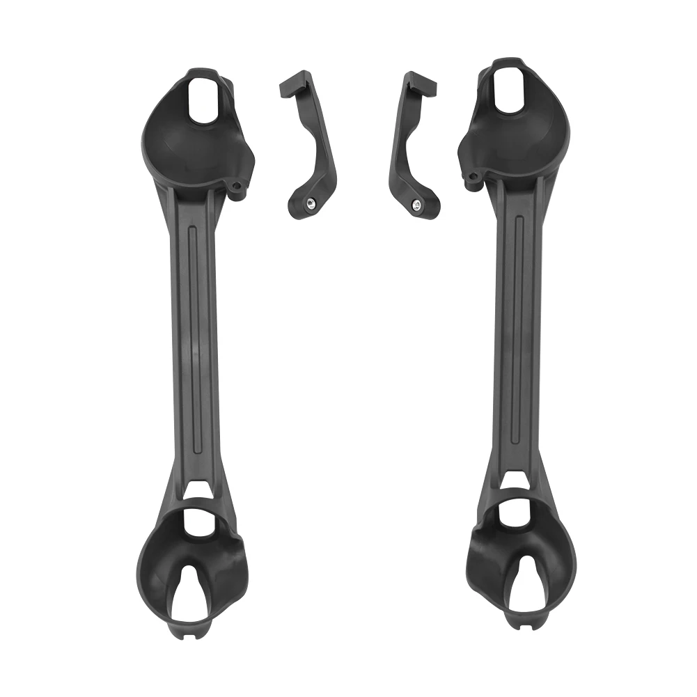 Brassards de renforcement pour bras de drone DJI FPV Combo installés, prêts à protéger le drone des chocs et impacts.