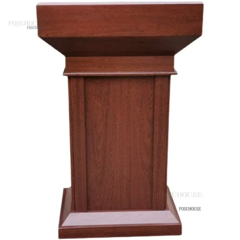 Solid Wood Reception Desks Hotel Restaurant Office Conference Speech Podium Stands Shopping Guide Wedding Training Cashier Table
