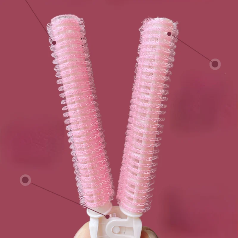 Description Picture 4 of item1/2pcs Hair Root Fluffy Hair Clips Lazy Hair Clips Hair Top Bangs Styling Curling Barrel Portable Korean Hair Clips Hair Rollers