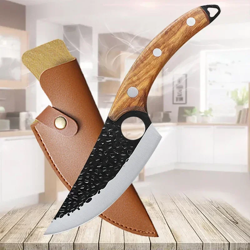 Boning Knives Chef Cooking Slicing Meat Fruit Fish Fillet Kitchen Knives Stainless Steel Hand Forge Blade Utility Barbecue Knife 6