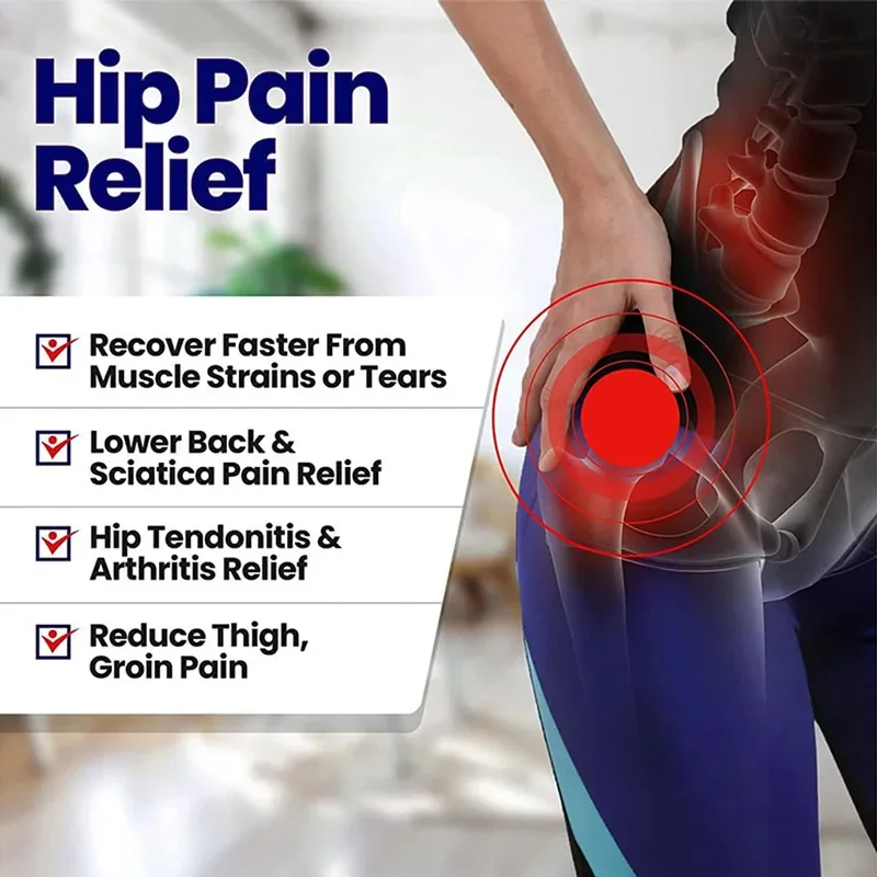 Manicotto di compressione della coscia del tutore dell'anca per l'artrite articolare della Sciatica cintura di supporto dell'inguine dell'inguine dell'involucro del dolore dell'anca muscolare - immagine 3
