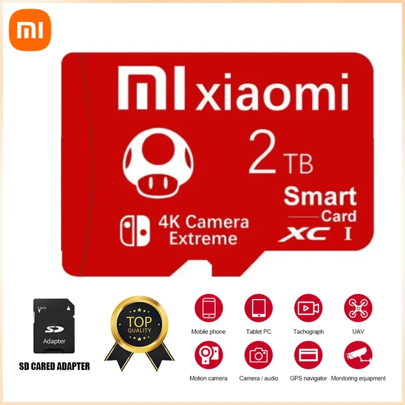 Xiaomi 1Tb Mini Flash Sd Card 128G Scheda Di Memoria Ad Alta Velocità 256Gb Class10 Micro Tf/Sd Card 512Gb Smart Sd Card Per Nintendo 64/Cam