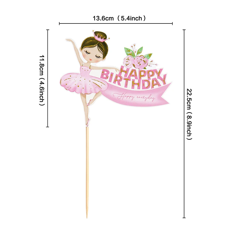 33 Pezzi Ballerina Decorazione Torta, Motivo Danza Cake Topper Cupcake Toppers Torta Deco per Feste di Compleanno Bambini Baby Shower Torta Balletto Ragazza Rosa Per Le Decorazioni Delle Feste