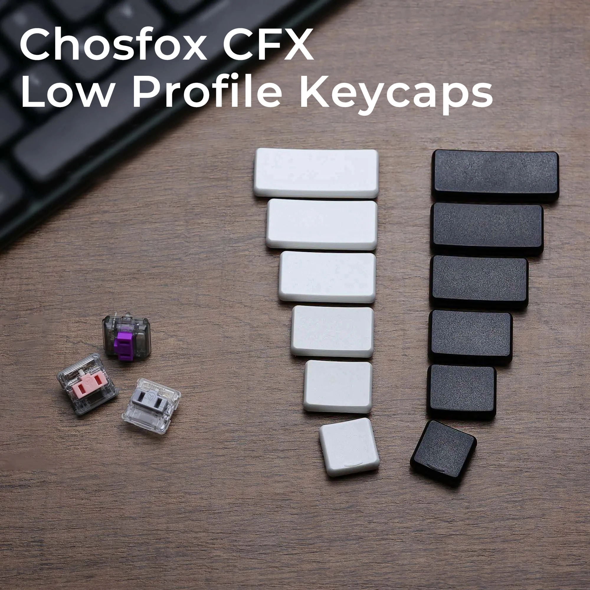 Keycaps para Teclado Mecânico Chocfox Cfx Low Profile Pbt Keycaps para Kailh Chocolate Switch Home Keys 1.25 u 1.5 u 1.7 u Pcs