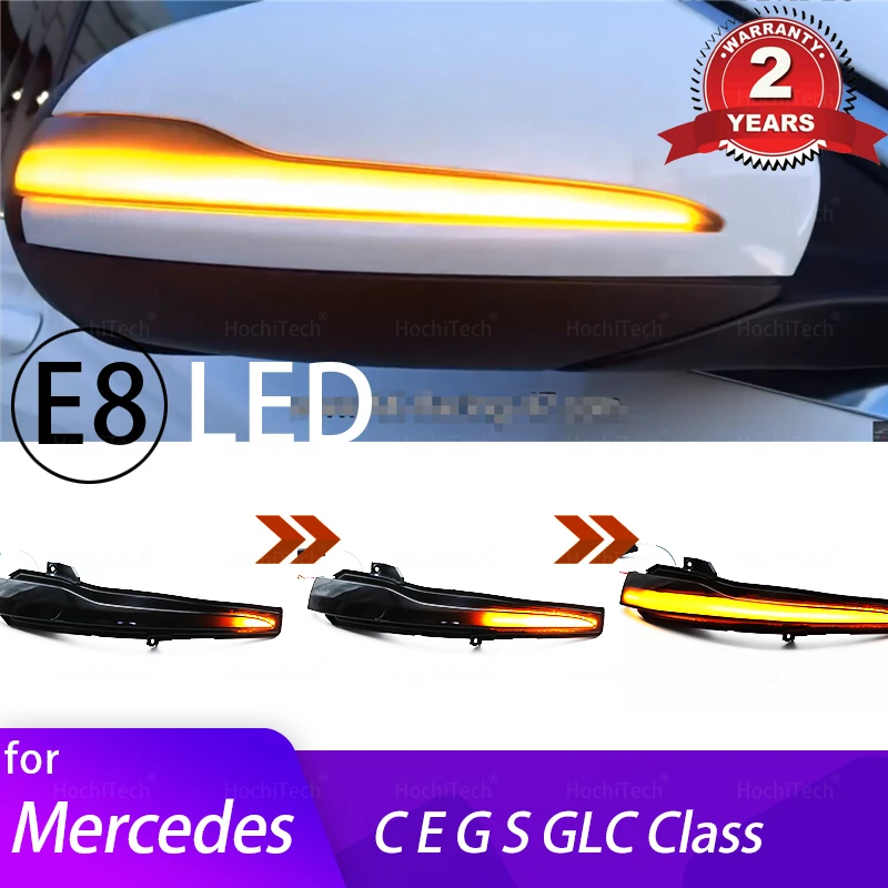Aletta Parasole Anteriore Per Mercedes Classe C E GLC W205 W213 | Luci Specchio E Lettura In ABS Nero