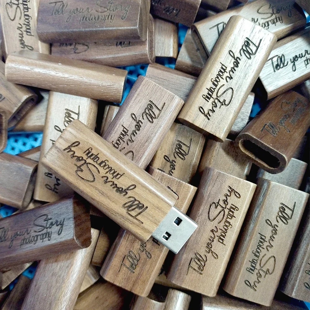 로트 당 50PCS 무료 주문 로고 메이플 우드 pendrive 4gb 8gb 16gb 32gb 64gb usb 2.0 usb 플래시 드라이브 선물 pendrive 사진 선물