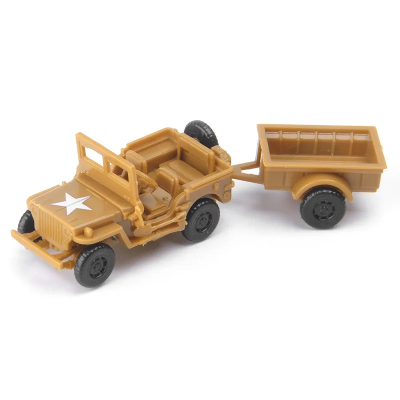 4D 1/72 Military Vehicles Model Truck Tank Jeeps Armored Transport Car Fighting Chariot Building Sand Table Scene Boy Toy Gift - 3