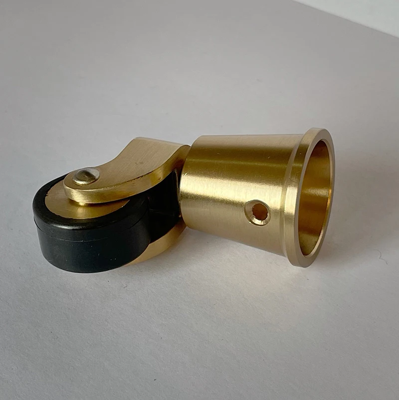 rodizios copo redondo de bronze rodizios roda giratoria com anel borracha preta diametro exterior 04