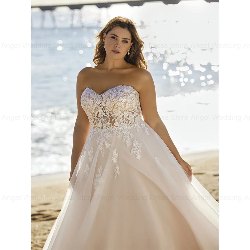 ANGEL Off Shoulder Plus Size Wedding Dress For Women Customized Elegant A-Line Bridal Gown Sexy Backless Vestidos de Novia Boda 3