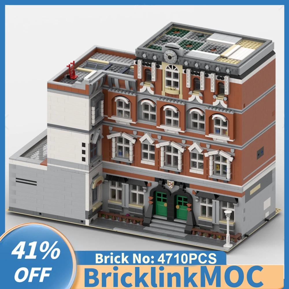 

NEW 4710PCS City Hot Selling Street View Moc Modular School inverted corner DIY creative ideas Children Toy birthday Gift Blocks