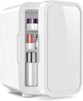 Mini Fridge, 6 Liter/8 Can 110V AC/DC Portable Thermoelectric Cooler Refrigerators for Bedroom 1