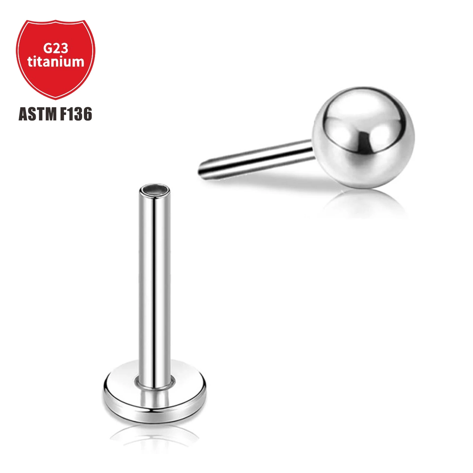 F136 Titanium Ball Plug In Needle Lip Nail Nail Nails Medical Anti