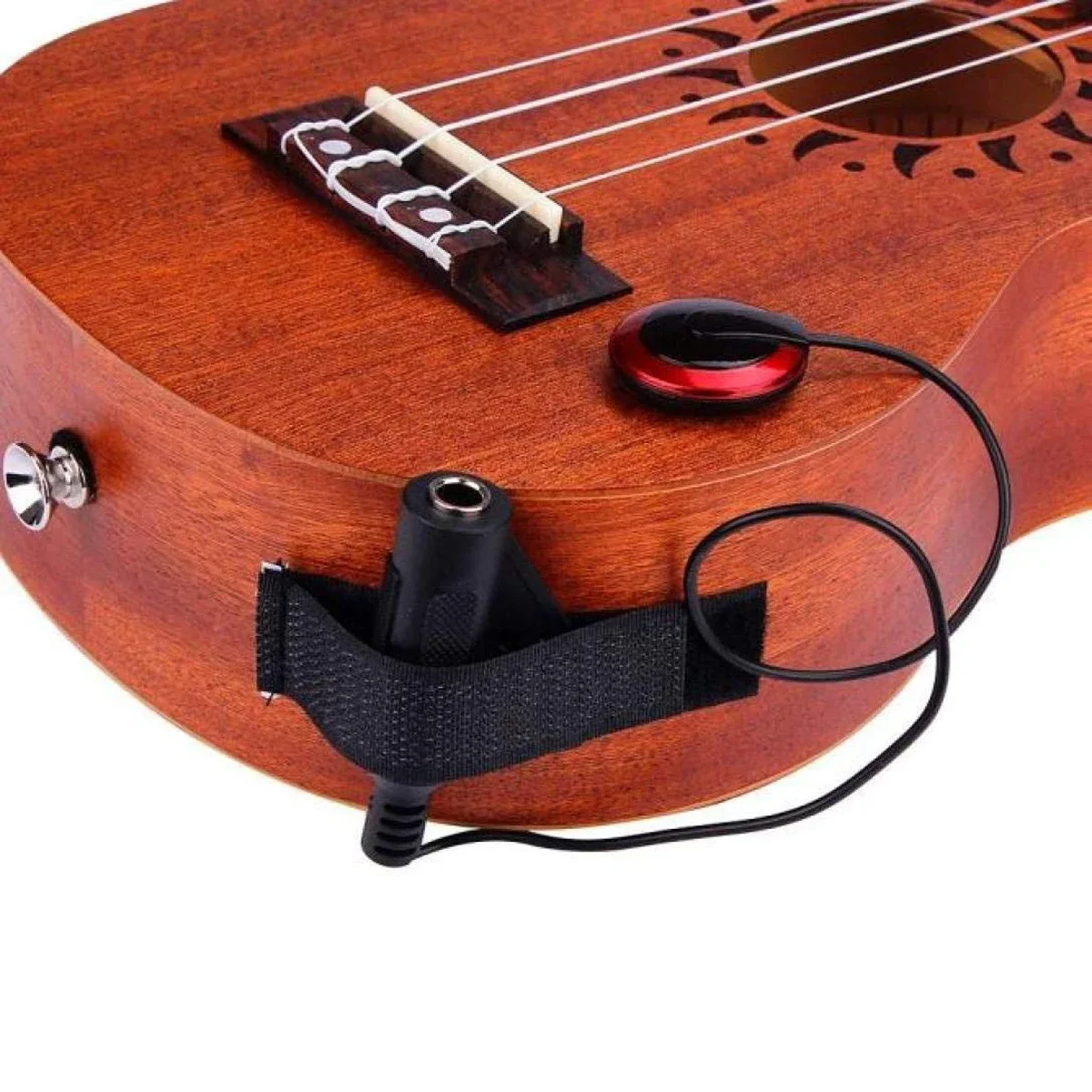 Professional-Grade Piezoelectric Contact Pickup for Acoustic Guitars, Ukuleles, Harps, and Banjos - Easy Install, High Quality