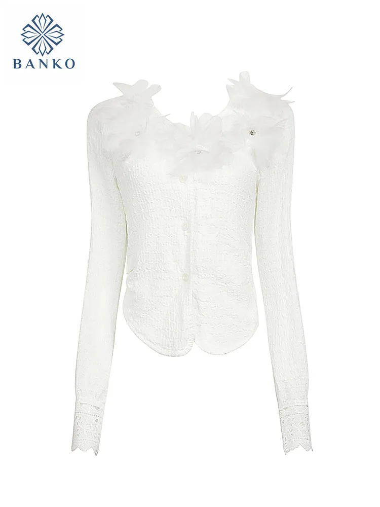 

Рубашка Женская Базовая с V-образным вырезом, элегантный роскошный топ с рукавами-фонариками, Офисная облегающая блузка, повседневная Милая уличная одежда, на лето