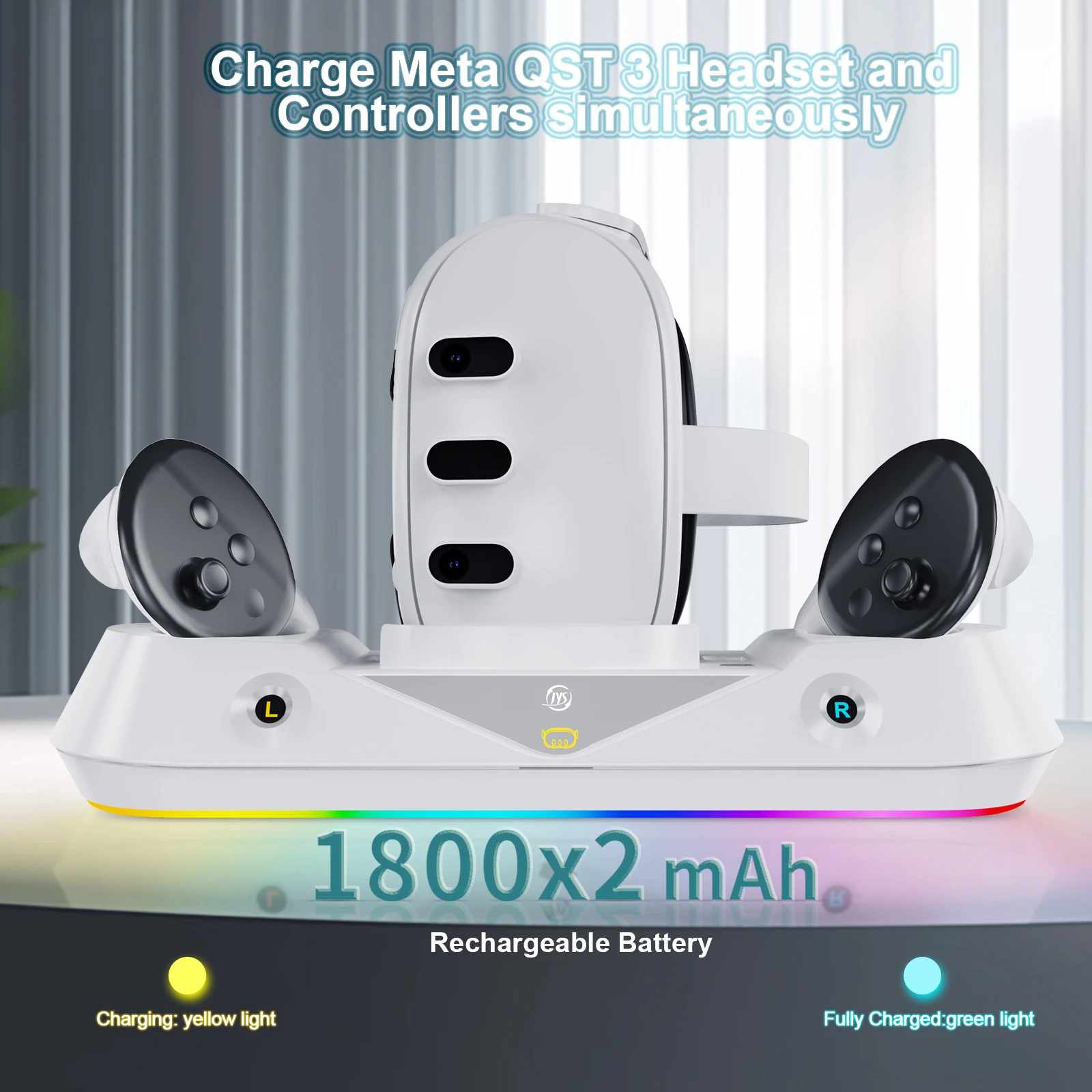 3 In 1 Magnetic Suction Charging Stand For Oculus Quest 3 VR