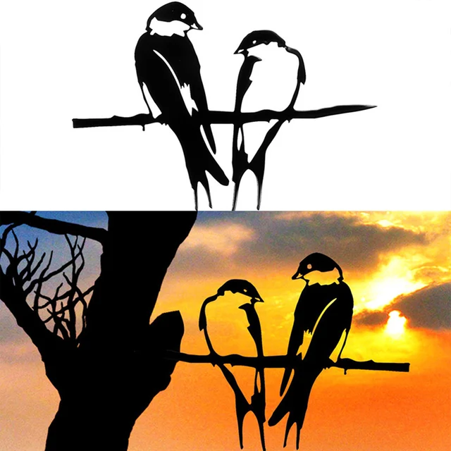 Művészeti Madárszobrok Kerti Dekoráció Kültéri Ház Tető Időjárási Lapát Szél Irányjelző - Image 6