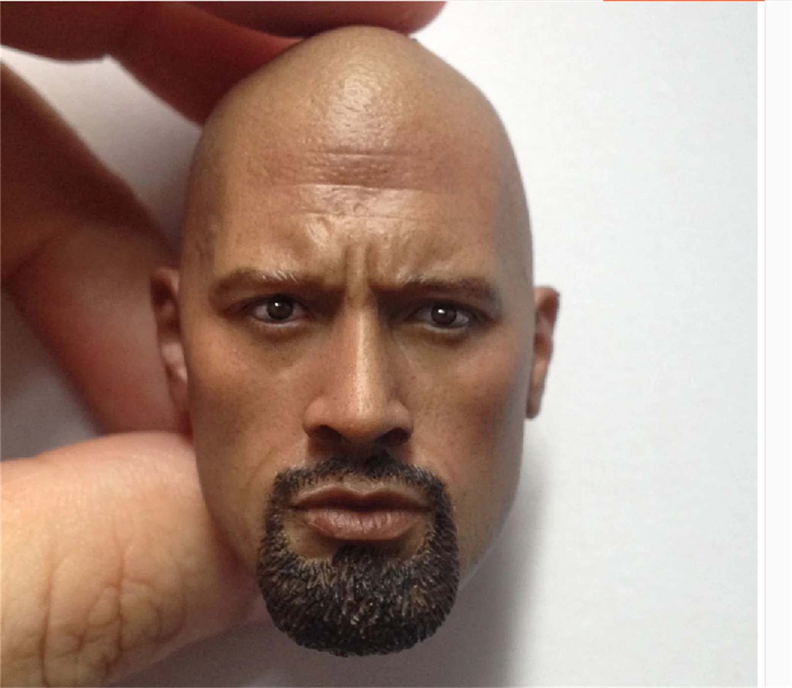 

1/6 Dwayne Johnson Head Sculpt Bearded version Male Soldier Head Carving Actor StarModel Fit 12'' Action Figure Body