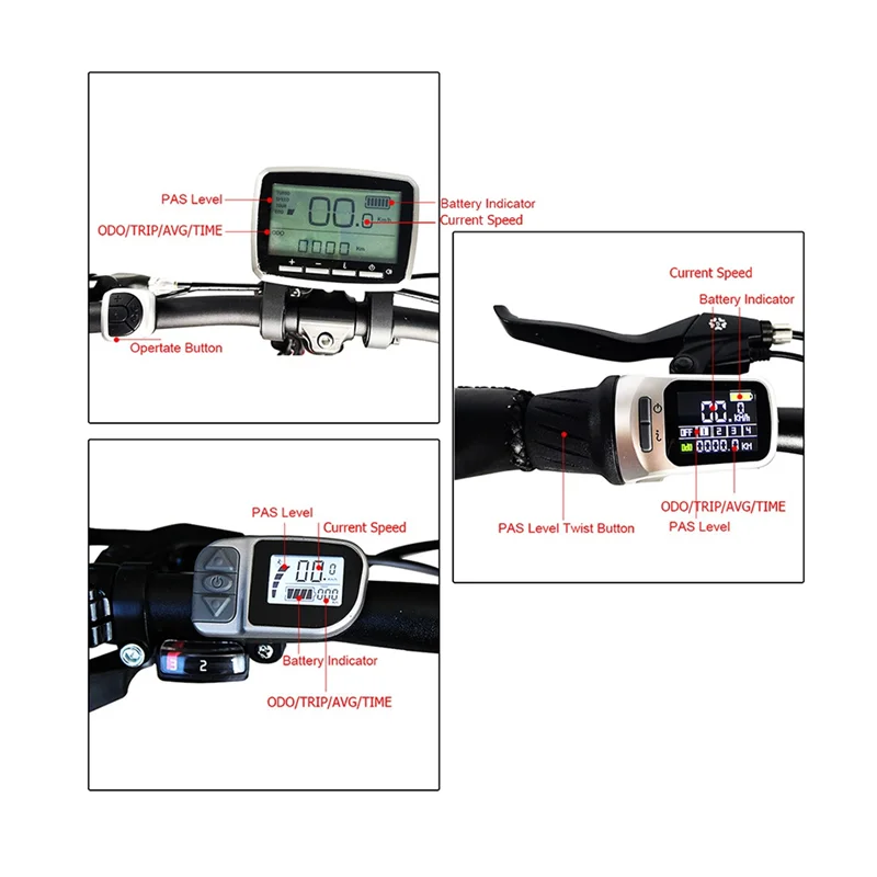 Ebike Dsiplay VLCD6 6Pin LCD Display for TONGSHENG TSDZ2 Electric Bicycle Central Mid Motor