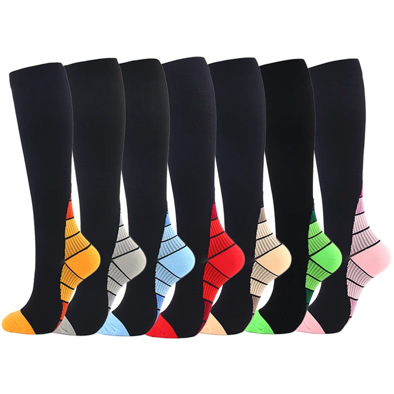 Compression Stockings Socks 3/5/6/7/8 pairs per set Unisex Sports Socks Lot Prevent Varicose Veins Nurse Socks Compression