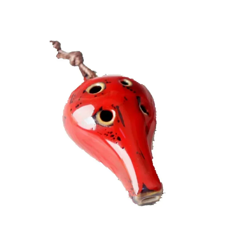 2021 Chinese Style 6 Hole Ocarina Multi-tone Ceramic Whistle