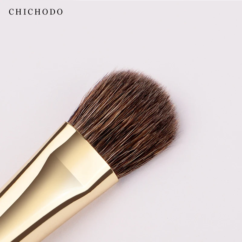 CHICHODO, 럭셔리 메이크업 브러쉬, 대형 아이 섀도우 브러쉬, 천연 동물 털로 만든 고품질 소프트 브러쉬-레드 로즈 시리즈 001