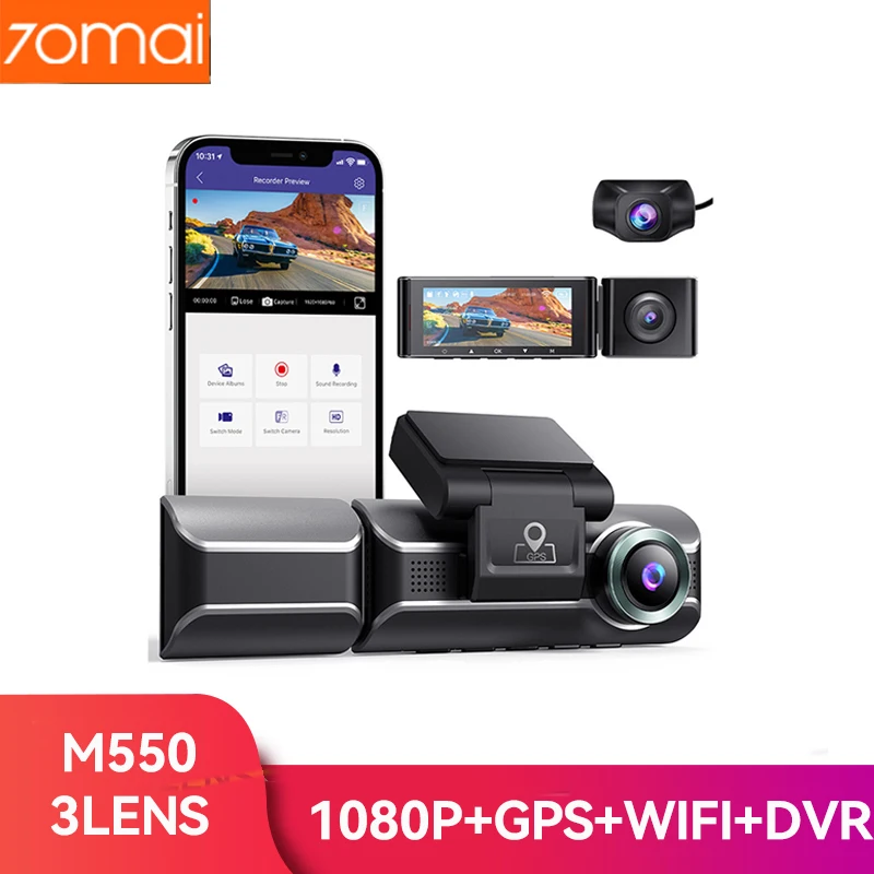 Dual Camera Car Dash Cam Dvr Registrator Full HD 1080P Video Recorder Front and Inside Cabin for Uber Taxi Drivers |