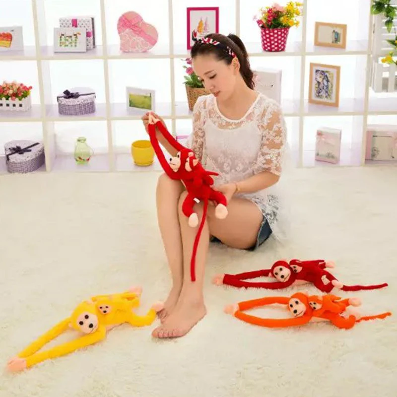 60cm 긴 팔 꼬리가 달린 원숭이 인형 커튼  수면용 동물 장난감 자동차 장식 발렌타인데이 선물